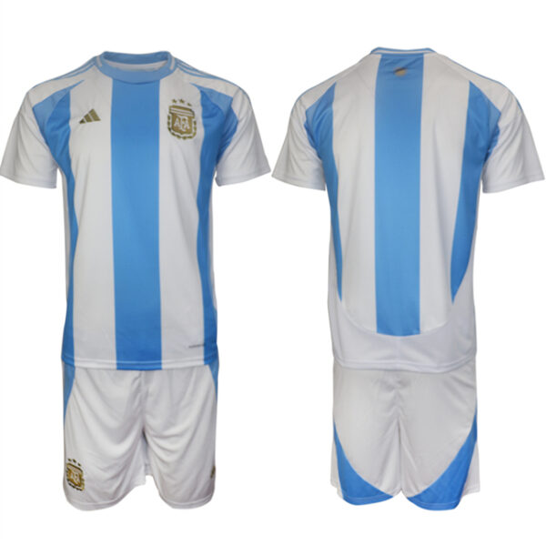 Men's Argentina Blank White Blue 2024-25 Home SoccerJersey