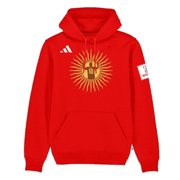 Men's Argentina FIFA World Cup Soccer Red Hoodie 1