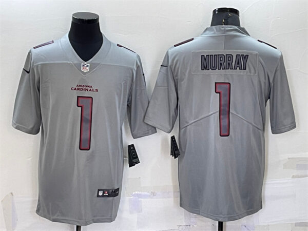 Men's Arizona Cardinals #1 Kyler Murray Grey Atmosphere Fashion Stitched Jersey