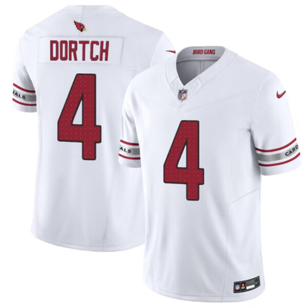 Men's Arizona Cardinals #4 Greg Dortch White 2024 F.U.S.E. Vapor Untouchable Limited Stitched Football Jersey