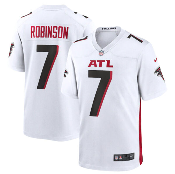 Men's Atlanta Falcons #7 Bijan Robinson White Stitched Football Game Jersey