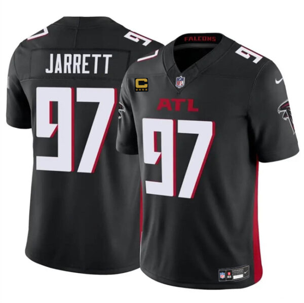 Men's Atlanta Falcons #97 Grady Jarrett Black 2024 F.U.S.E With 4-Star C Patch Vapor Untouchable Limited Stitched Football Jersey