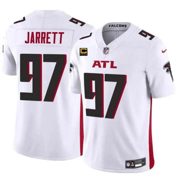 Men's Atlanta Falcons #97 Grady Jarrett White 2024 F.U.S.E With 4-Star C Patch Vapor Untouchable Limited Stitched Football Jersey