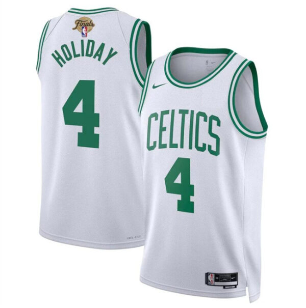 Men's Boston Celtics #4 Jrue Holiday White 2024 Finals Association Edition Stitched Basketball Jersey