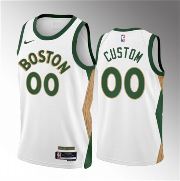 Men's Boston Celtics Active Pllayer Custom White 2023 24 City Edition Stitched Basketball Jersey