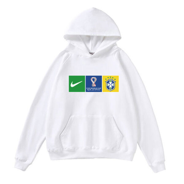 Men's Brazil World Cup Soccer Hoodie White