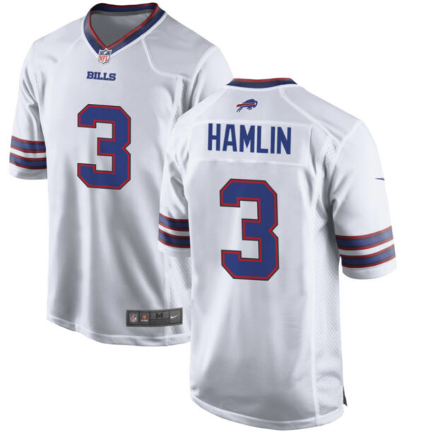 Men's Buffalo Bills #3 Damar Hamlin Nike white Player Jersey