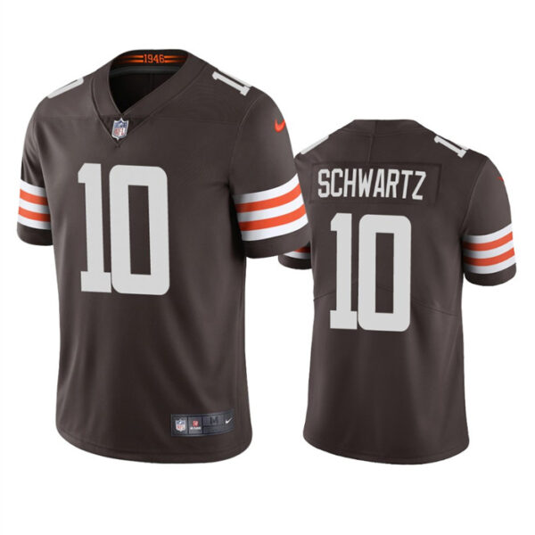 Men's Cleveland Browns #10 Anthony Schwartz Tan Brown Vapor Untouchable Limited Stitched Jersey