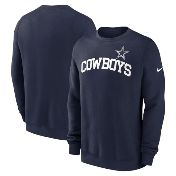 Men's Dallas Cowboys Navy Club Pullover Sweatshirt