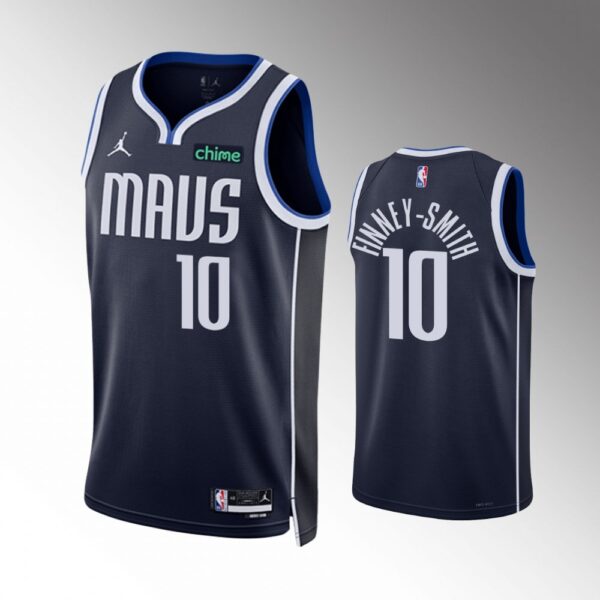 Men's Dallas Mavericks #10 Dorian Finney-Smith Navy Statement Edition Stitched Basketball Jersey