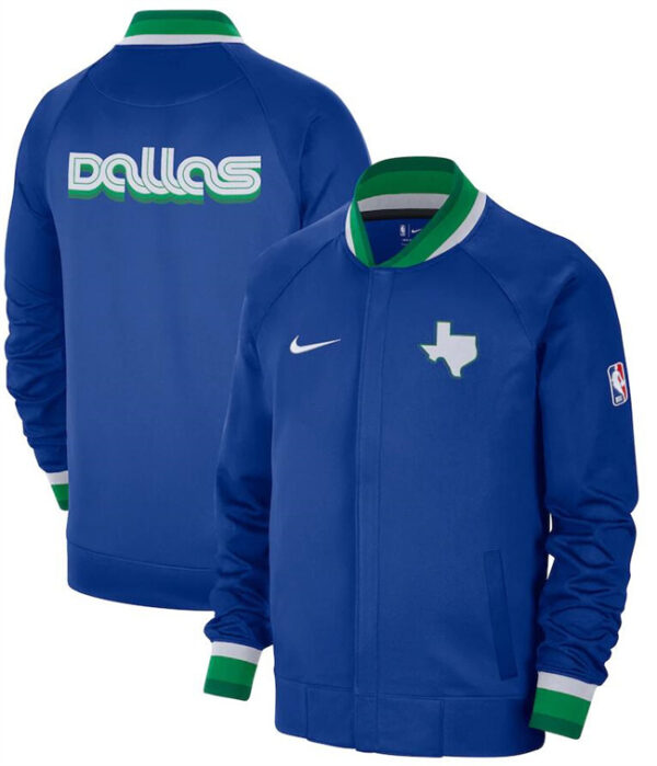 Men's Dallas Mavericks Blue 2022 23 City Edition Full-Zip Jacket