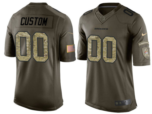 Men's Denver Broncos Customized Camo Salute to Service Jersey