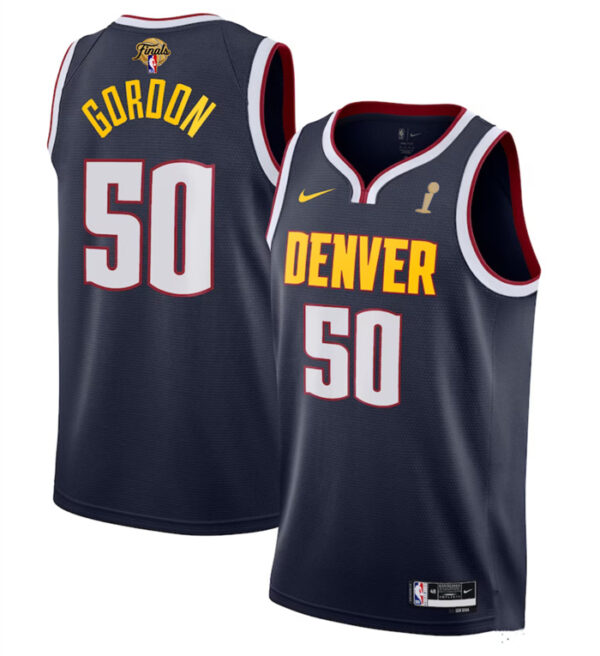 Men's Denver Nuggets #50 Aaron Gordon Navy 2023 Finals Champions Icon EditionStitched Basketball Jersey