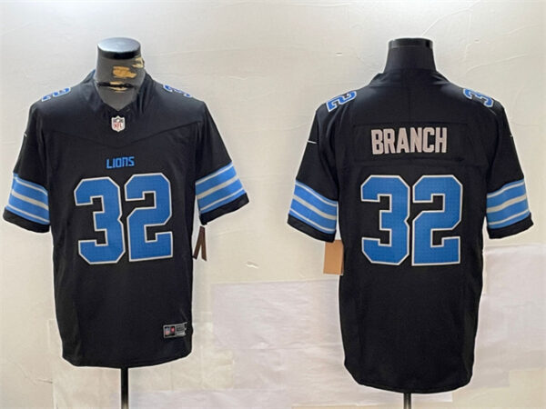 Men's Detroit Lions #32 Brian Branch Black 2024 F.U.S.E. 2nd Alternate Vapor Limited Stitched Jersey