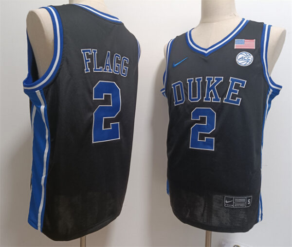 Men's Duke Blue Devils #2 Cooper Flagg Black Stitched Basketball Jersey