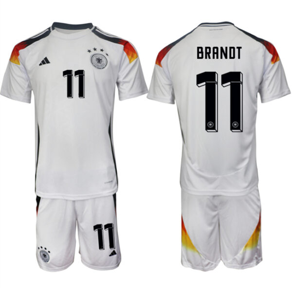 Men's Germany #11 Julian Brandt White 2024-25 Home Soccer Jersey