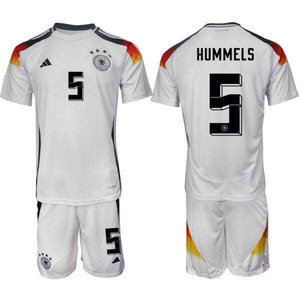 Men's Germany #5 Hummels White 2024-25 Home Soccer Jersey