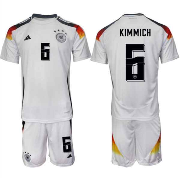 Men's Germany #6 Joshua Kimmich White 2024-25 Home Soccer Jersey