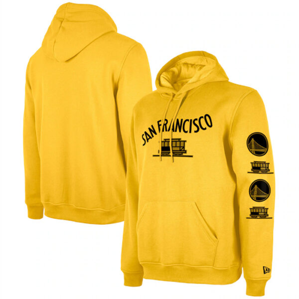 Men's Golden State Warriors Yellow 2023 24 City Edition Pullover Hoodie