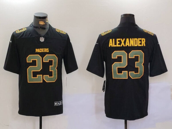 Men's Green Bay Packers #23 Jaire Alexander Black Fashion Vapor Limited Stitched Football Jerseys