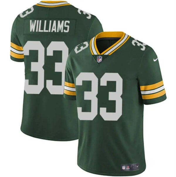 Men's Green Bay Packers #33 Evan Williams Green Vapor Untouchable Limited Stitched Jersey