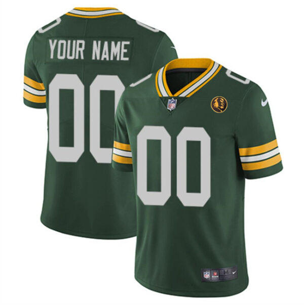 Men's Green Bay Packers Active Player Custom Green With John Madden Patch Vapor Limited Stitched Football Jersey