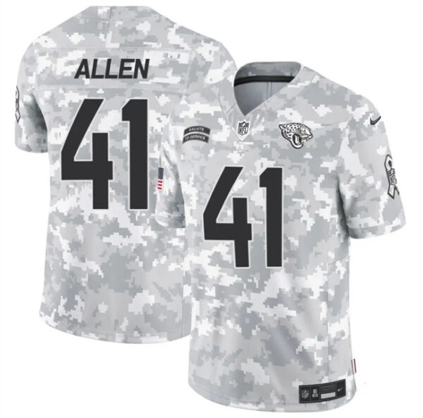 Men's Jacksonville Jaguars #41 Josh Hines-Allen 2024 F.U.S.E Arctic Camo Salute To Service Limited Stitched Football Jersey