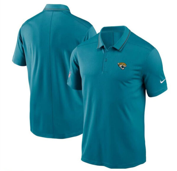 Men's Jacksonville Jaguars Teal Sideline Victory Performance Polo