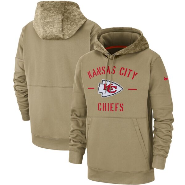 Men's Kansas City Chiefs 2019 Salute To Service Sideline Therma Pullover Hoodie