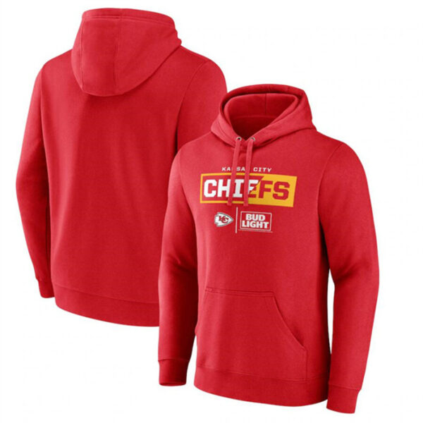 Men's Kansas City Chiefs Red X Bud Light Pullover Hoodie