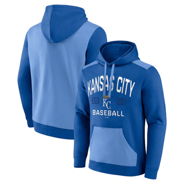 Men's Kansas City Royals Royal Light Blue Chip In Pullover Hoodie