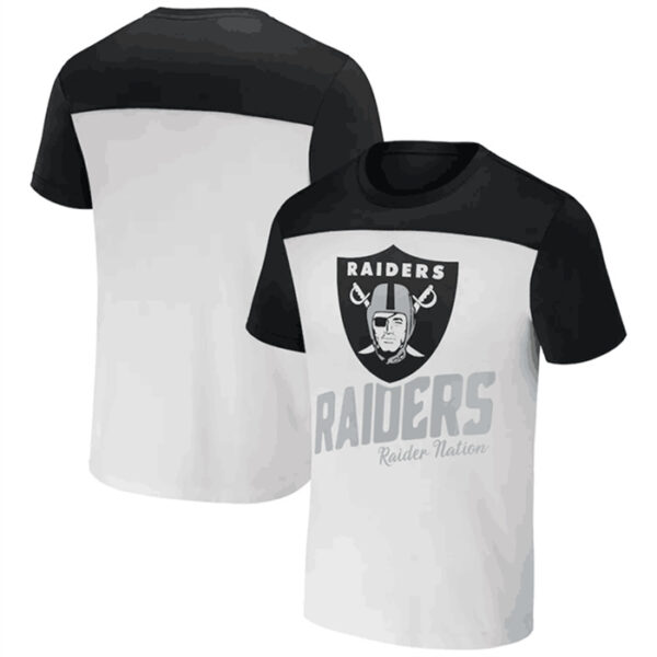 Men's Las Vegas Raiders Cream Black X Darius Rucker Collection Colorblocked T-Shirt