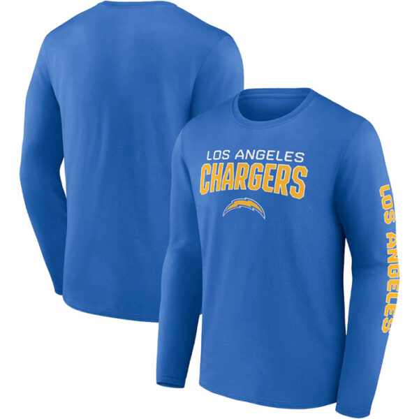 Men's Los Angeles Chargers Blue Go The Distance Long Sleeve T-Shirt