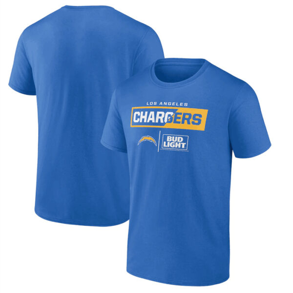 Men's Los Angeles Chargers Light Blue X Bud Light T-Shirt