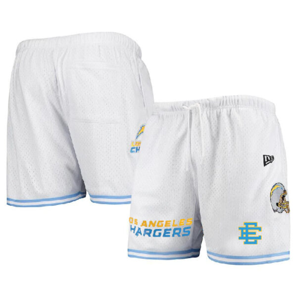 Men's Los Angeles Chargers Pro White Blue Shorts 1