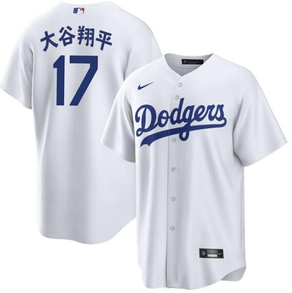 Men's Los Angeles Dodgers #17 White Cool Base Stitched Jersey