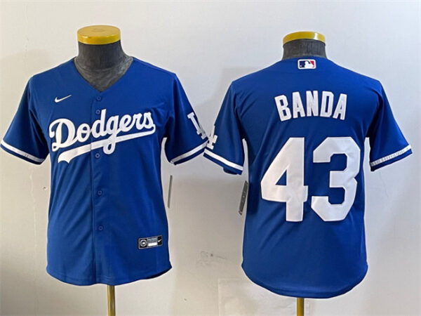 Men's Los Angeles Dodgers #43 Anthony Banda Royal Alternate Limited Stitched Baseball Jersey