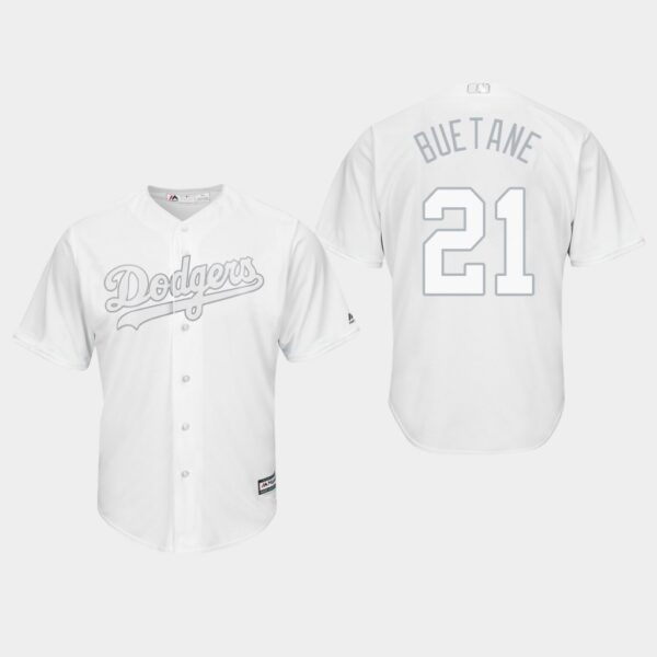 Men's Los Angeles Dodgers Walker Buehler #21 White 2019 Players' Weekend Buetane Jersey