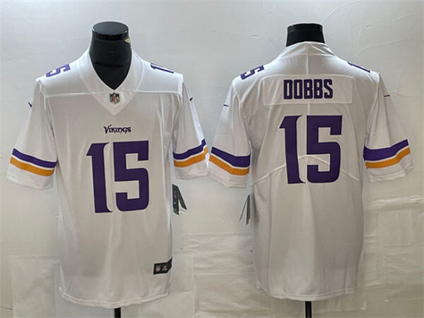 Men's Minnesota Vikings #15 Josh Dobbs Purple Vapor Untouchable Limited Stitched Jersey