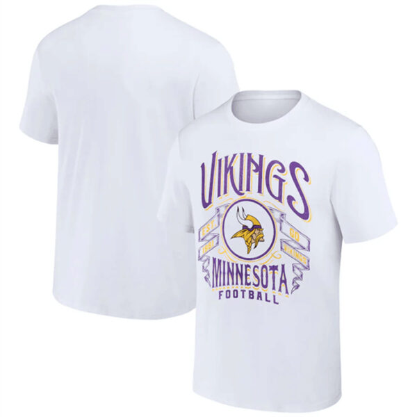 Men's Minnesota Vikings White X Darius Rucker Collection Vintage Football T-Shirt