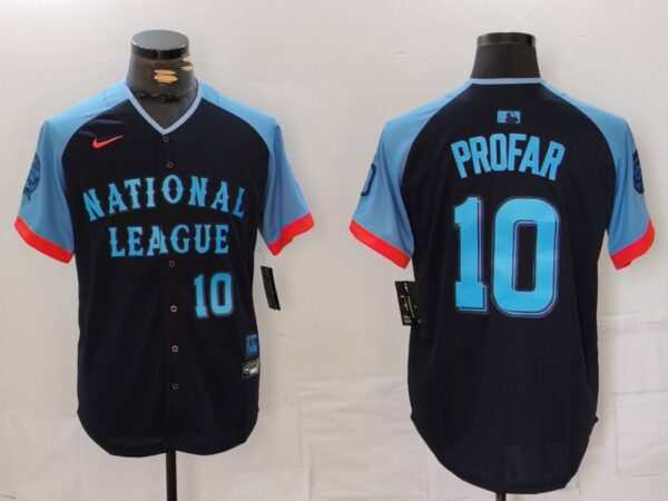 Men's National League #10 Jurickson Profar Navy 2024 All-Star Limited Stitched Baseball Jerseys