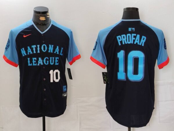 Men's National League #10 Jurickson Profar Navy 2024 All-Star Limited Stitched Baseball Jerseys