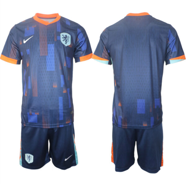 Men's Netherlands Custom Navy 2024-25 Away Soccer Jerseys