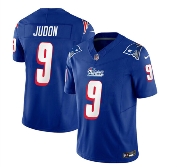 Men's New England Patriots #9 Matthew Judon Blue 2023 F.U.S.E. Throwback Limited Stitched Football Jersey