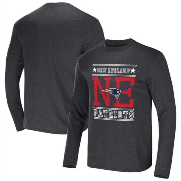 Men's New England PatriotsHeathered Charcoal X Darius Rucker Collection Long Sleeve T-Shirt