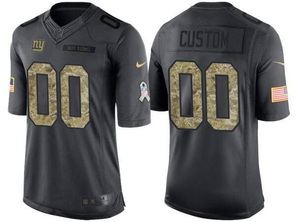 Men's New York Giants Anthracite Customized Camo 2016 Salute to Service Jersey