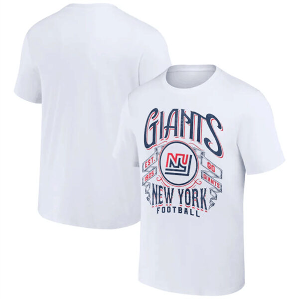 Men's New York Giants White X Darius Rucker Collection Vintage Football T-Shirt