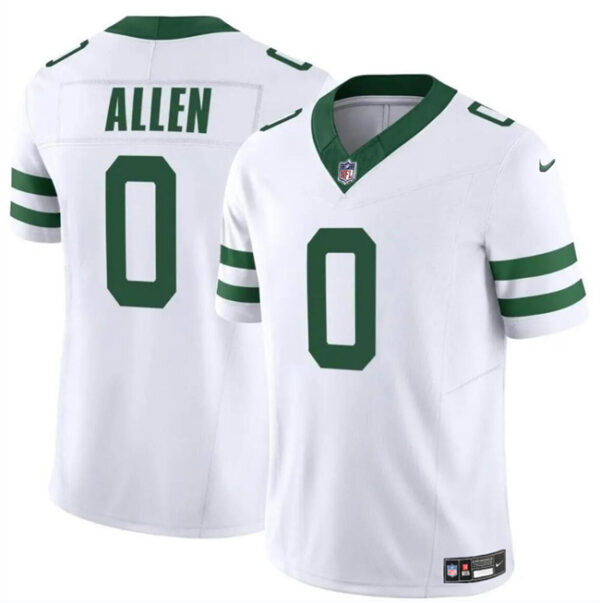 Men's New York Jets #0 Braelon Allen White 2024 F.U.S.E. Vapor Limited Stitched Jersey