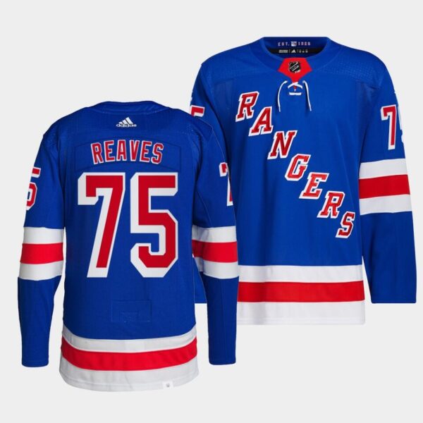 Men's New York Rangers #75 Ryan Reaves Blue Stitched Jersey