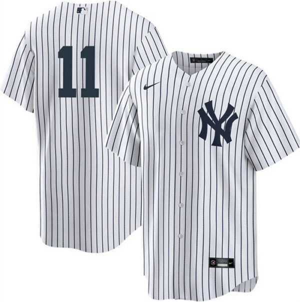 Men's New York Yankees #11 Anthony Volpe White Cool Base Stitched Baseball Jersey